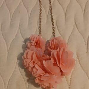 Elegant Pink Floral Necklace